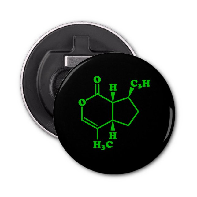 Catnip Nepetalactone Molecular Chemical Formula Bottle Opener (Front)