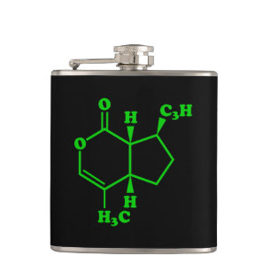Catnip Nepetalactone Molecular Chemical Formula Hip Flask