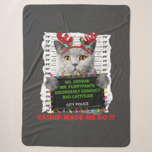 Catnip Ugly Christmas For Cat Mom Cat Dad Cat Love Sherpa Blanket