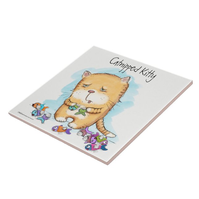 Catnipped Kitty Tile (Side)