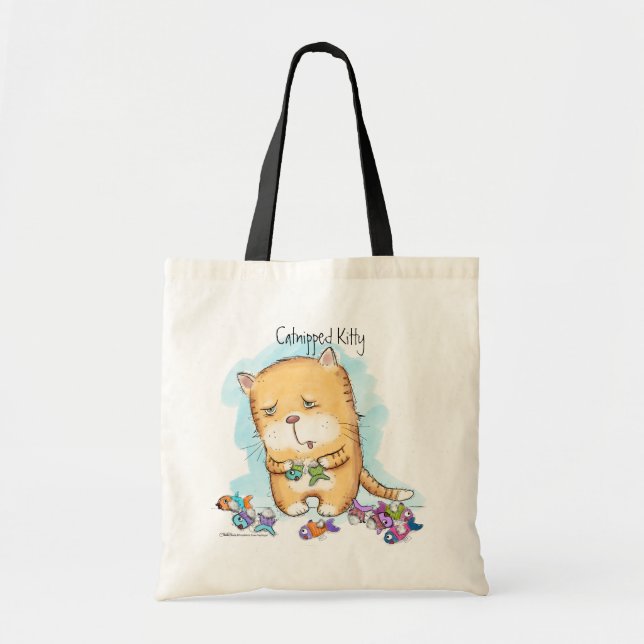 Catnipped Kitty Tote Bag (Front)