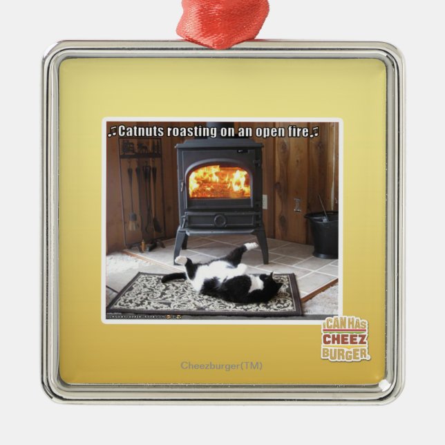 Catnuts roasting metal ornament (Front)