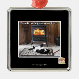 Catnuts roasting metal tree decoration