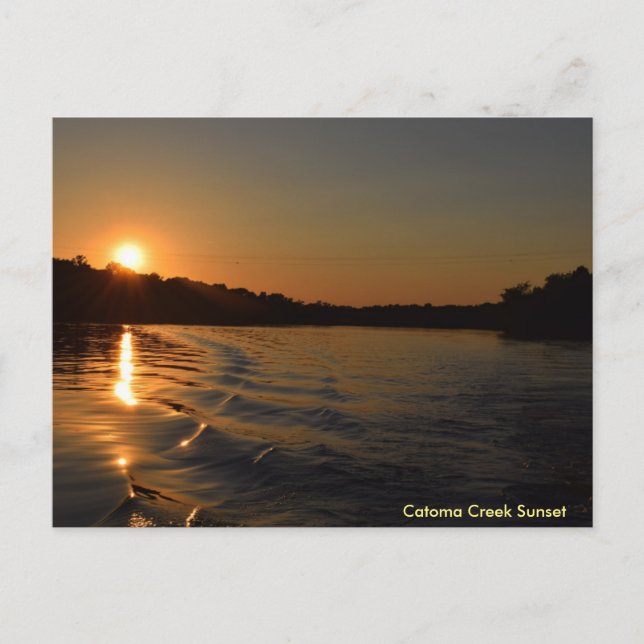 Catoma Creek Sunset Postcard (Front)