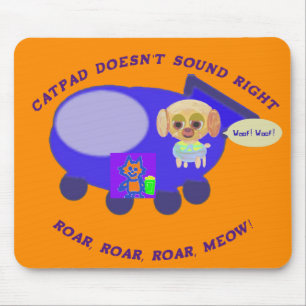 Catpad Doesn't Sound Right Orange Mouse Pad