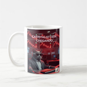 Catpitalist: Comédia do Crash do Mercado - Caneca Coffee Mug