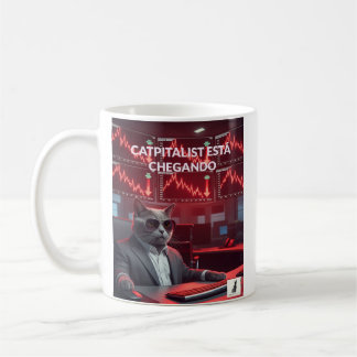 Catpitalist: Comédia do Crash do Mercado - Caneca Coffee Mug