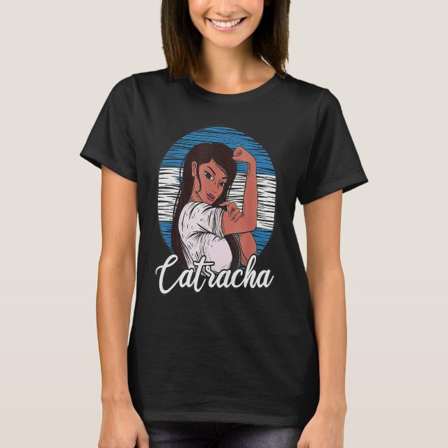 Catracha Honduran Girl Honduras Flag Pride T-Shirt (Front)