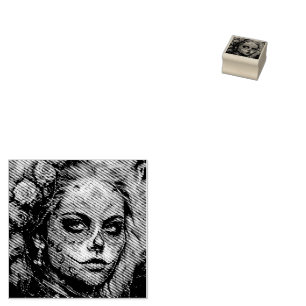 Catrina Azul Rubber Stamp