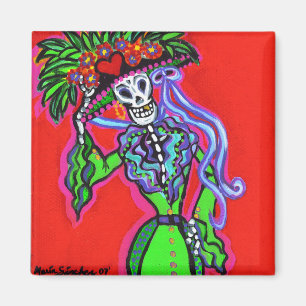 Catrina Corazon Verde Magnet