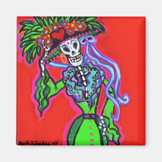 Catrina Corazon Verde Magnet