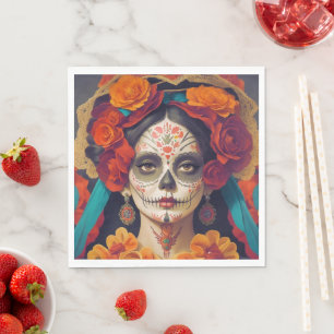 Catrina Day Of The Dead 1 Napkin