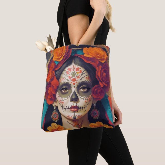 Catrina Day Of The Dead 1 Tote Bag (Close Up)