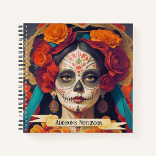 Catrina Day Of The Dead 1 With Text Notebook