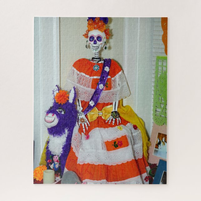 Catrina on a Donkey Jigsaw Puzzle (Vertical)