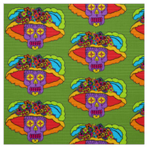 Catrina Sugar Skull Fabric