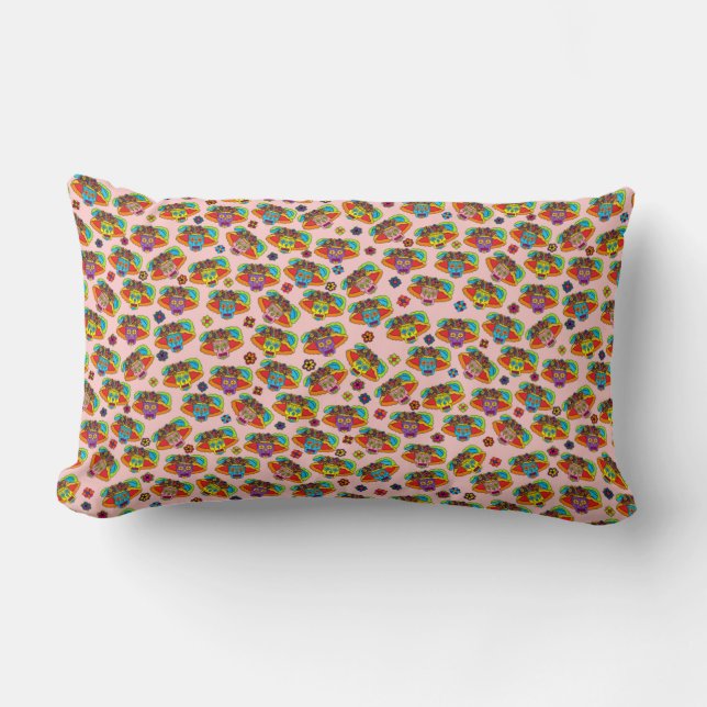 Catrina Sugar Skull Lumbar Cushion (Front)