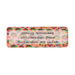 Catrina Sugar Skull Return Address Label