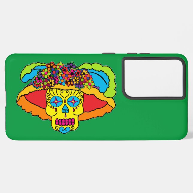 Catrina Sugar Skull Samsung Galaxy S21+ Case (Back Horizontal)