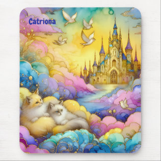 CATRIONA ~Crystal Castle Clouds Kittens ~ Mousepad
