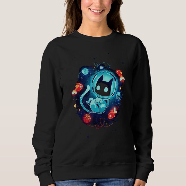 Catronaut Cat Astronaut space cat 2 Sweatshirt (Front)