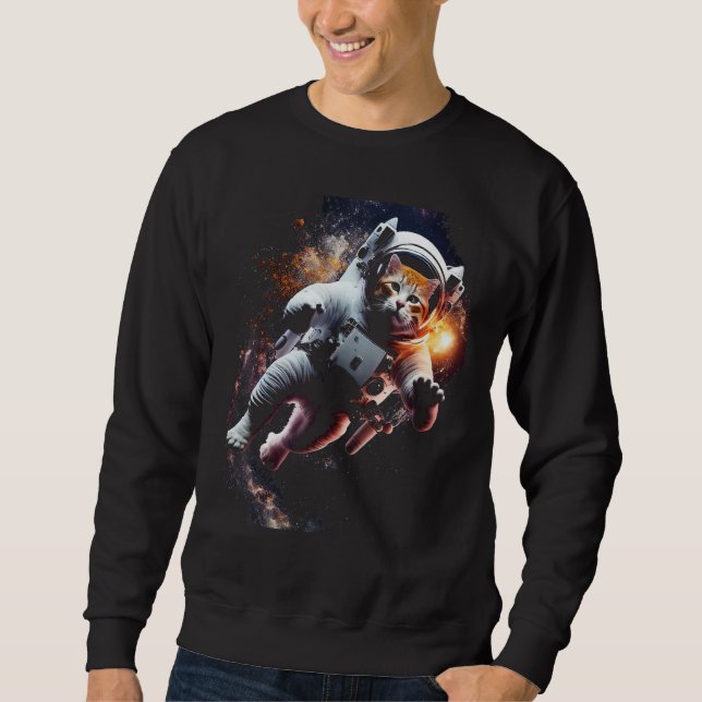 Catronaut Cat Astronaut space cat 4 Sweatshirt (Front)