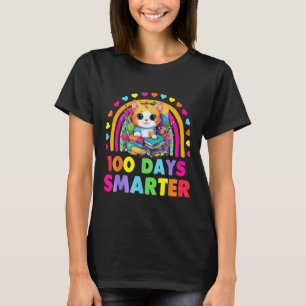 Cats 100th Day Of School Teacher 100 Days Smarter T-Shirt