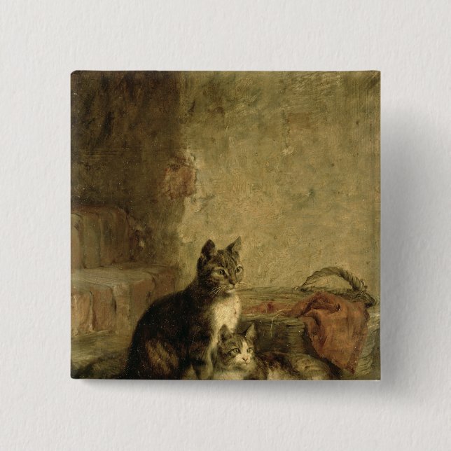 Cats, 1883 15 cm square badge (Front)