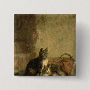 Cats, 1883 15 cm square badge