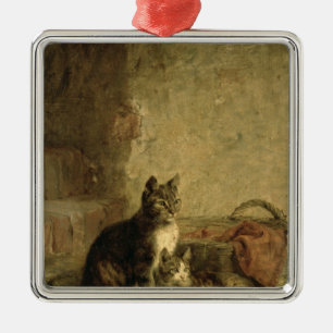 Cats, 1883 metal ornament