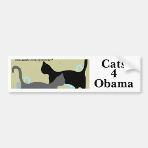 Cats 4 Obama bumpersticker Bumper Sticker