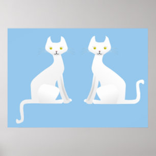 cats 50s retro style poster FROM 14.95