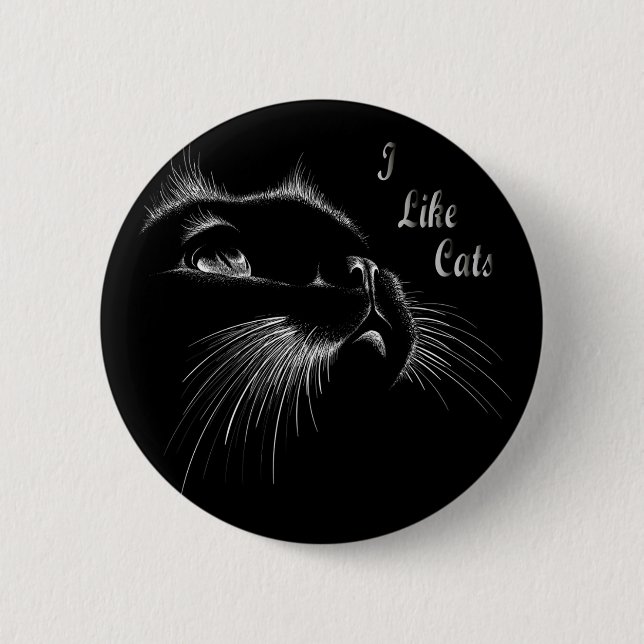 Cats 6 Cm Round Badge (Front)