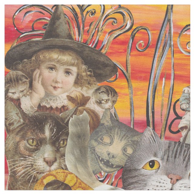 Cats a Plenty Fabric (Close Up)