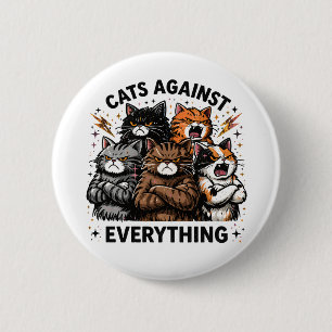 Cats Against 6 Cm Round Badge