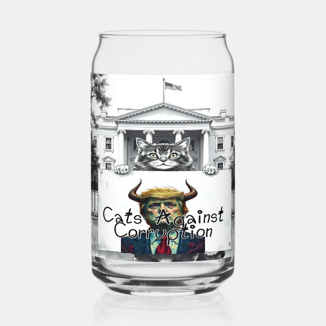 Cats Against Corruption  Can Glass (Front)
