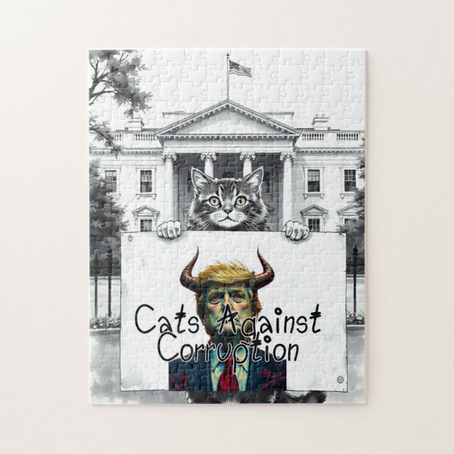 Cats Against Corruption  Jigsaw Puzzle (Vertical)
