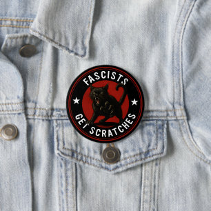 Cats Against Fascists 7.5 Cm Round Badge