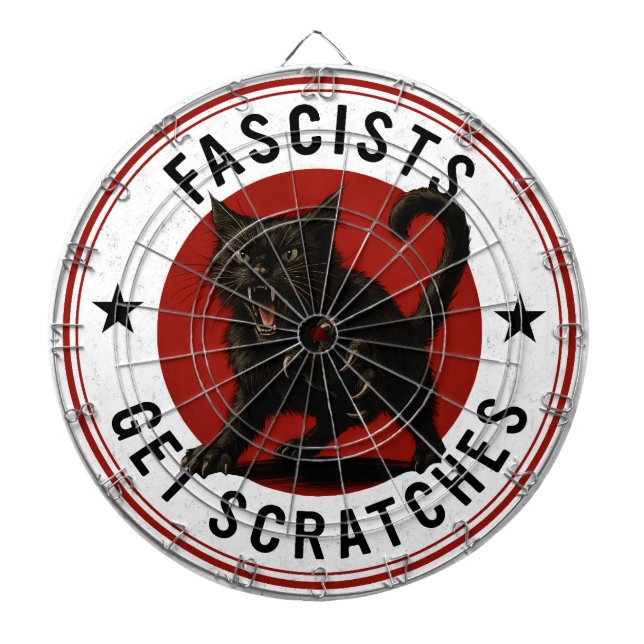 Cats Against Fascists Dartboard (Front)