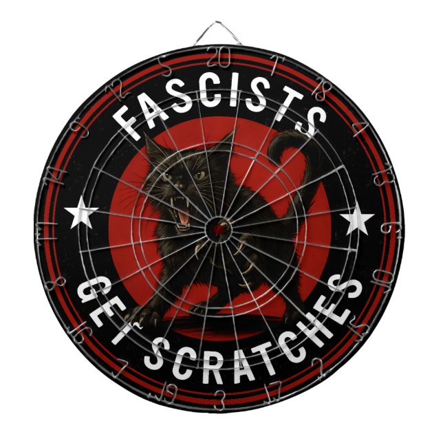 Cats Against Fascists Dartboard (Front)