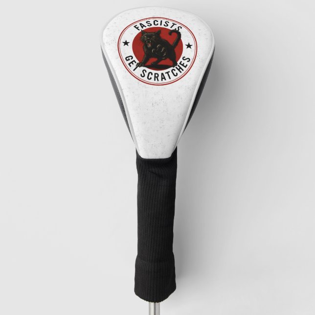 Cats Against Fascists Golf Head Cover (Front)