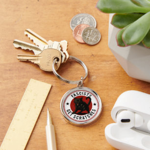 Cats Against Fascists Key Ring