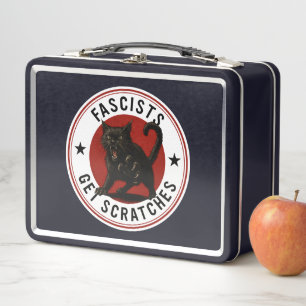 Cats Against Fascists Metal Lunch Box