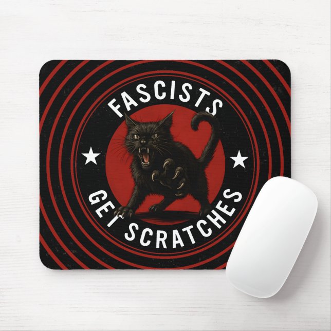 Cats Against Fascists Mouse Pad (With Mouse)