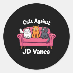 Cats Against J.d. Vance Childless Cat Ladies Couch Classic Round Sticker