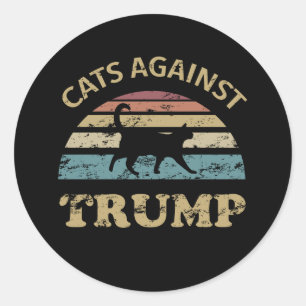 Cats Against Trump Classic Round Sticker
