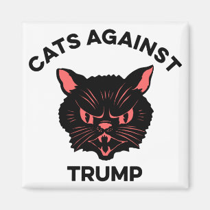 Cats Against Trump Political Protest Magnet