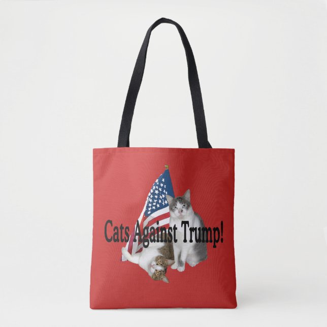 "Cats Against Trump" Tote Bag (Front)