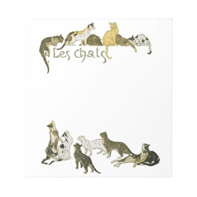 Cats, Alexandre Steinlen Notepad (Front)