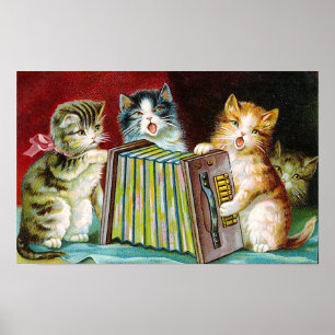"Cats and a Squeezebox" Poster